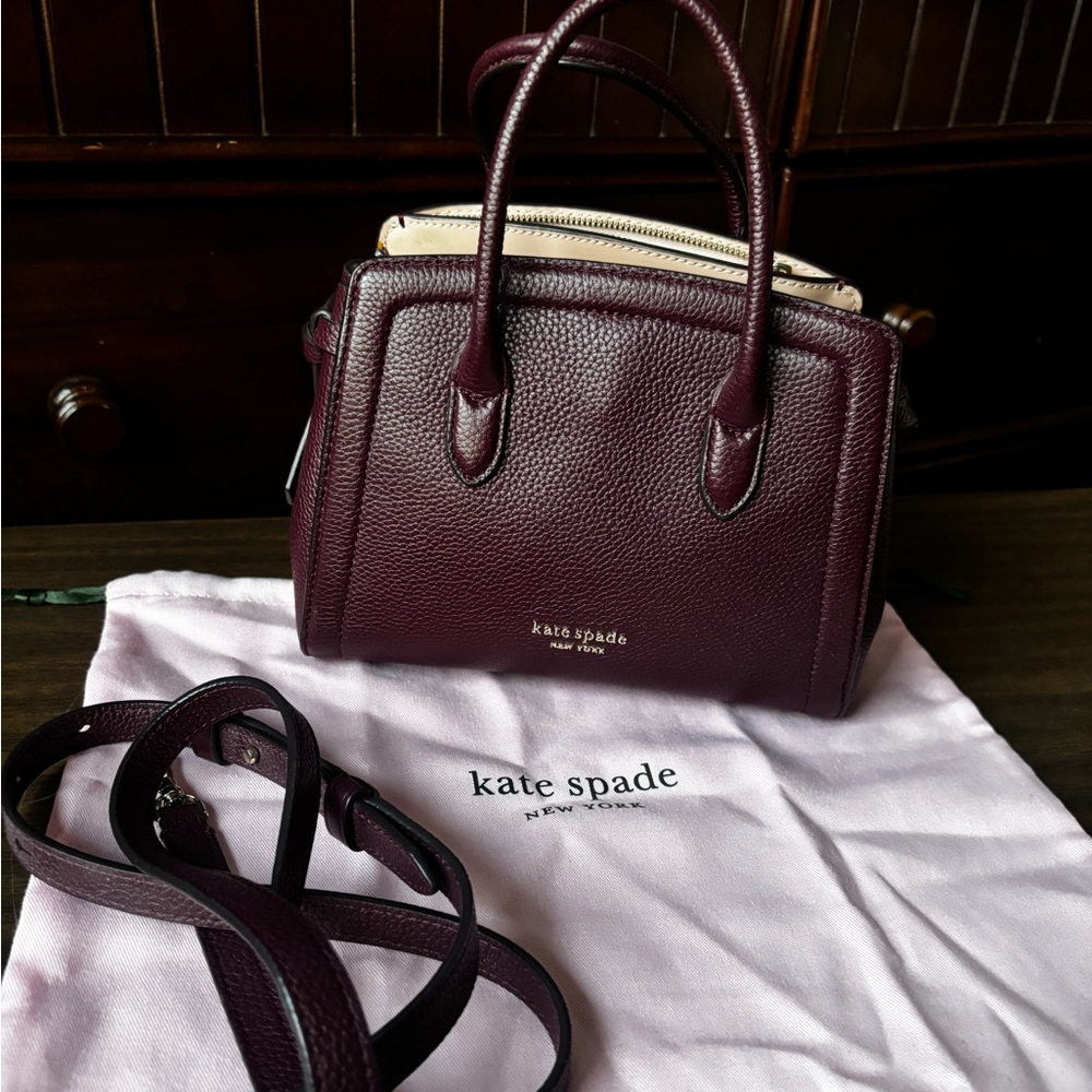 Kate Spade Knott Mini Satchel Plum Grenache - Picture 4 of 11